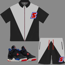 Load image into Gallery viewer, Super S Windbreaker Short Set to match Retro Jordan 4 Rare Air sneakers
