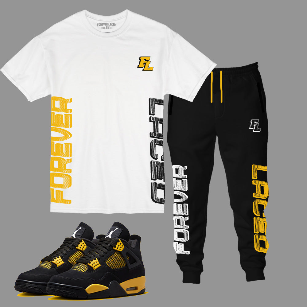 Forever Laced Outfit to match Retro Jordan 4 Thunder sneakers ...