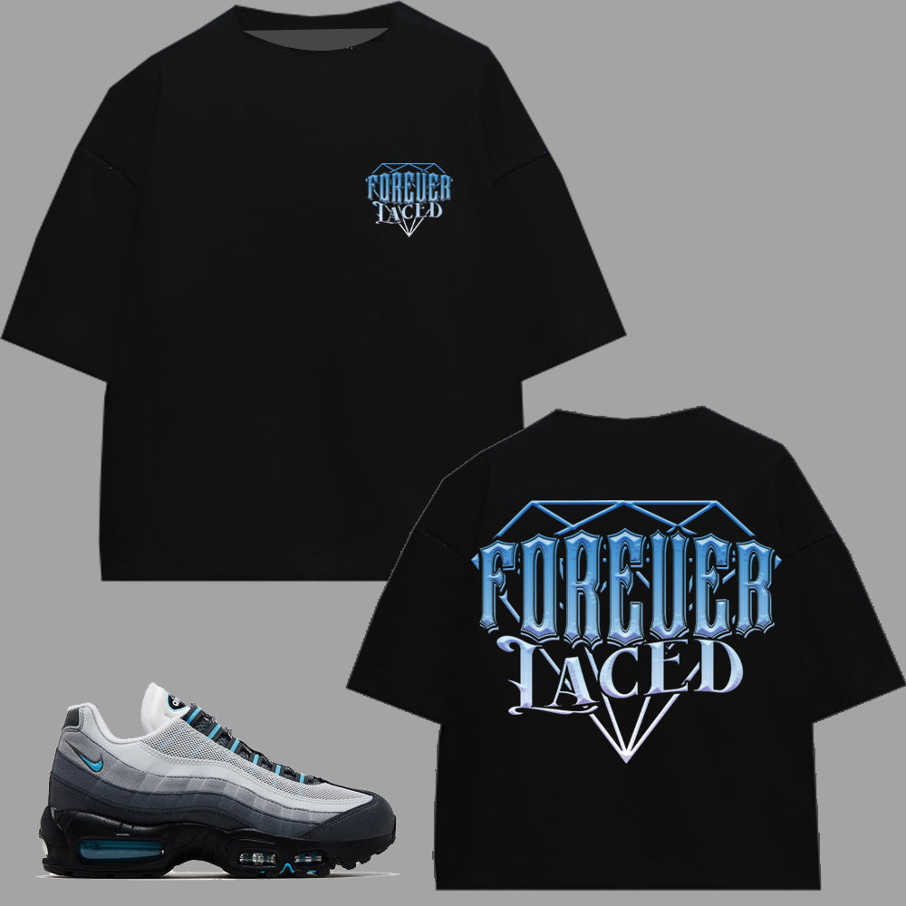 Forever Laced DMD Gradient Boxy T-Shirt - Baltic Blue