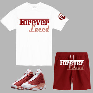 Forever Laced Racer Short Set to match Retro Jordan 13 Dune Red sneakers