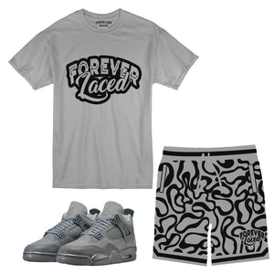 Forever Laced Retro Short Set to match Retro Jordan 4 Wet Cement