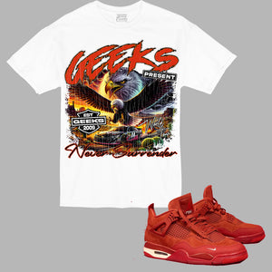 No Surrender T-Shirt 1 to match Retro Jordan 4 Nigel Sylvester sneakers