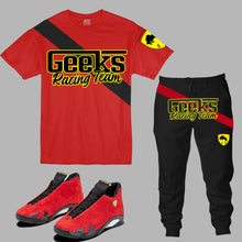 Load image into Gallery viewer, GEEKS Racing Team Outfit (Embroidered) to match Retro Jordan 14 Ferrari sneakers
