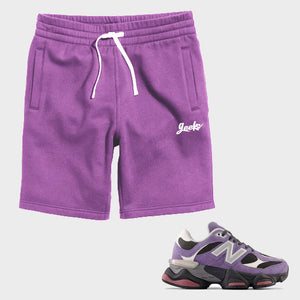 GEEKS Shorts to match New Balance 9060 Violet Noir sneakers