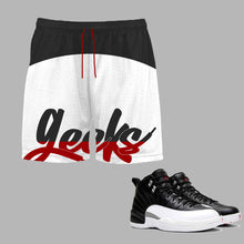 Load image into Gallery viewer, GEEKS Mesh Shorts to match Retro Jordan 12 Playoff
