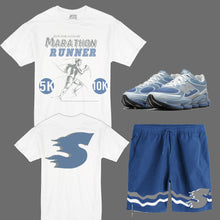 Load image into Gallery viewer, Marathon Runner Short Set to match New Balance Abzorb 2000 Baby Blue sneakers
