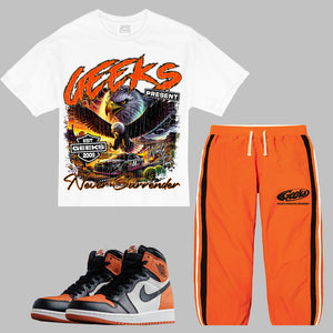 Never Surrender 2 Outfit to match Retro Jordan 1 Shattered Backboard sneakers