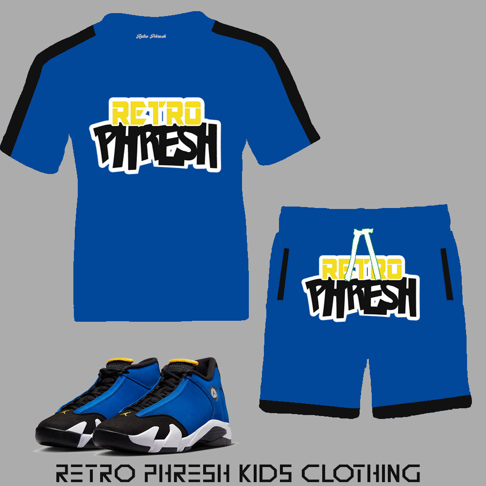 Retro Phresh Youth Short Set to math Retro Jordan 14 Laney sneakers