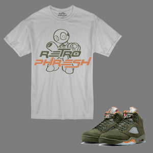 Retro Phresh T-Shirt to match Retro Jordan 5 Olive sneakers