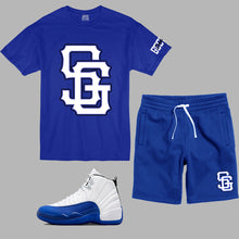 Load image into Gallery viewer, SG Giants Short Set to match Retro Jordan 12 Blueberry sneakers
