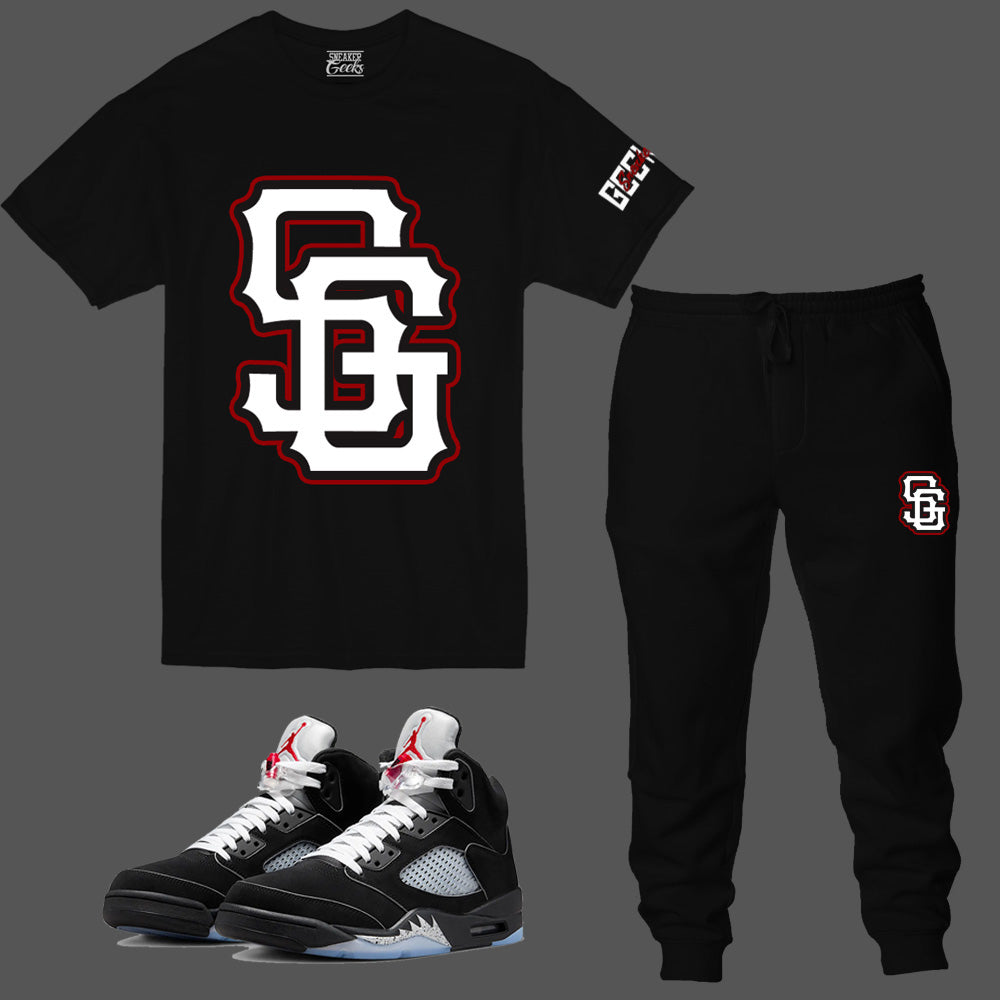 SG Giants Outfit to match Retro Jordan 5 OG Black Metallic Reimagined sneakers