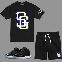 Load image into Gallery viewer, SG Giants Short Set to match Retro Jordan 11 Low Space Jam sneakers
