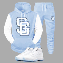 Load image into Gallery viewer, SG Giants Hooded Sweatsuit to match Retro Jordan 11 Legend Blue sneakers
