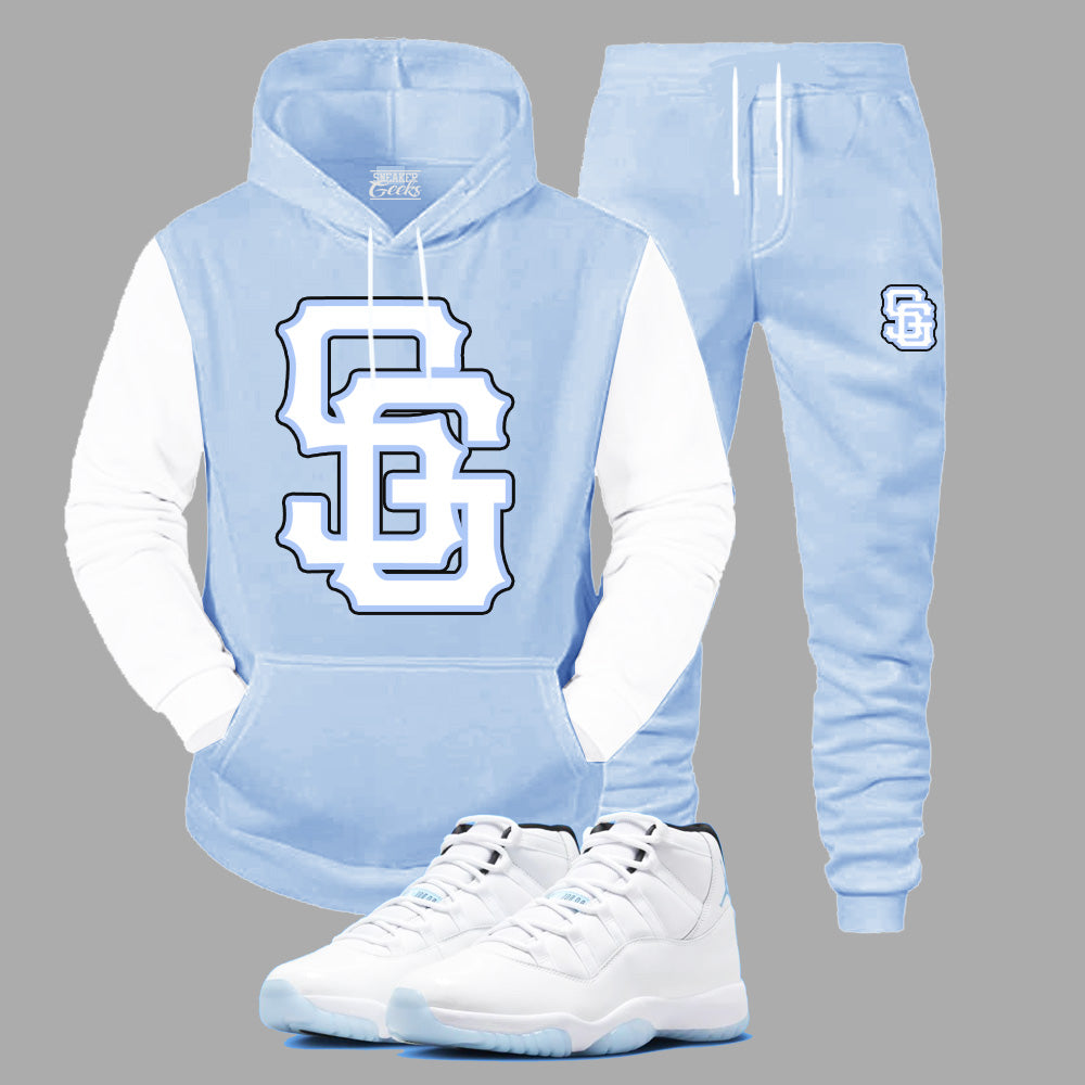 SG Giants Hooded Sweatsuit to match Retro Jordan 11 Legend sneakers