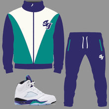 Load image into Gallery viewer, SG Nostalgia Tracksuit to match Retro Jordan 5 Grape sneakers
