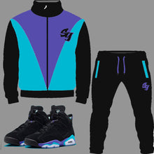 Load image into Gallery viewer, SG Nostalgia Tracksuit to match Retro Jordan 6 Aqua sneakers
