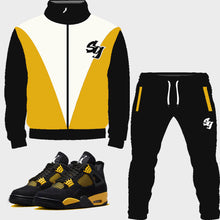 Load image into Gallery viewer, SG Nostalgia Tracksuit to match Retro Jordan 4 Thunder sneakers
