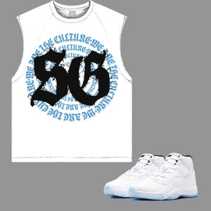 SG We Are The Culture Sleeveless T-Shirt to match Retro Jordan 11 Legend Blue sneakers