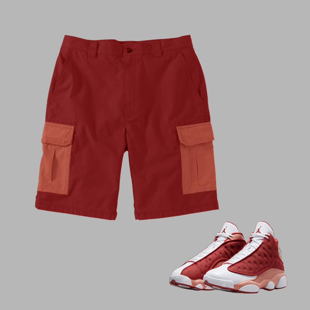 SG Cargo Shorts to match Retro Jordan 13 Dune Red sneakers