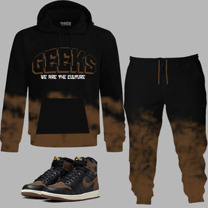 We Are The Culture Sweatsuit to match Retro Jordan 1 Palomino sneakers