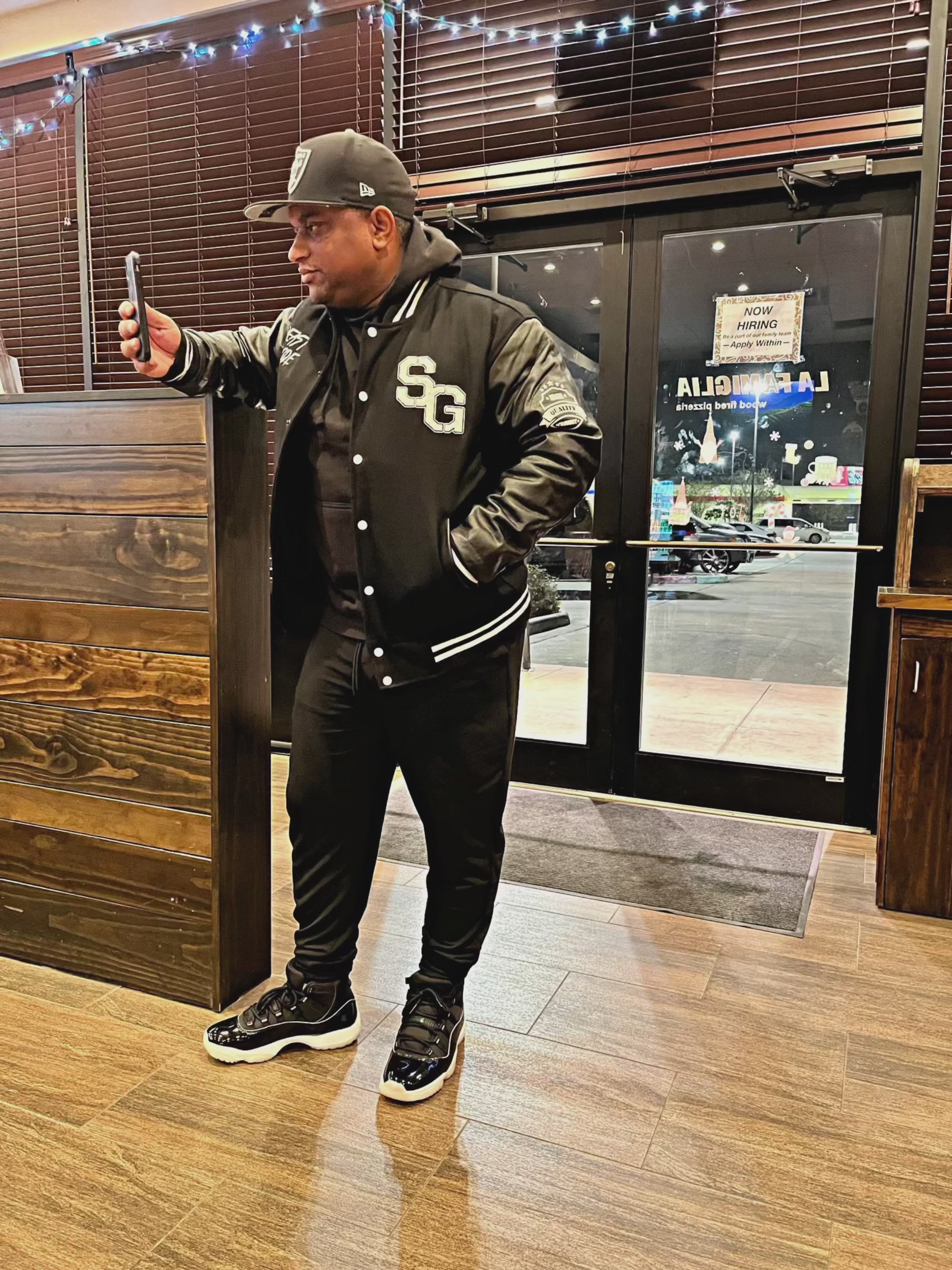 Mamba Forever Varsity Jacket to match Retro Jordan 9 Kobe sneakers