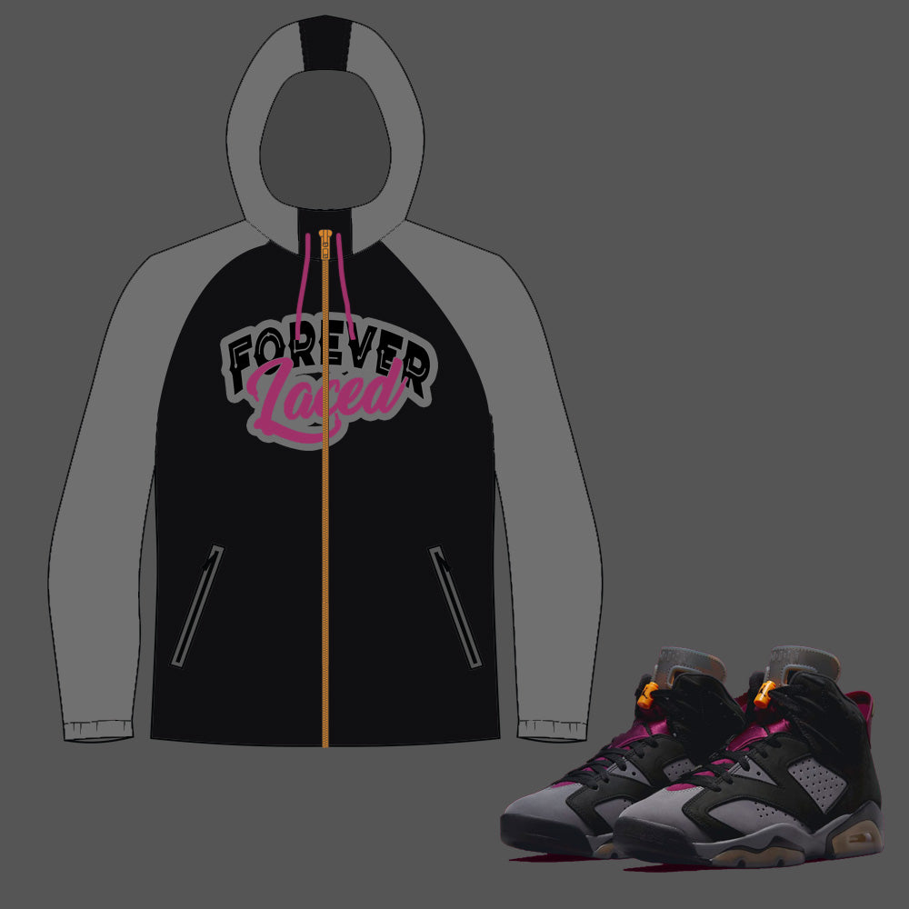 Forever Laced Windbreaker to match Retro Jordan 6 Bordeaux