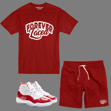 Load image into Gallery viewer, Forever Laced Short Set to match Retro Jordan 11 Cherry sneakers
