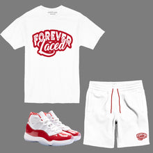 Load image into Gallery viewer, Forever Laced 1 Short Set to match Retro Jordan 11 Cherry sneakers
