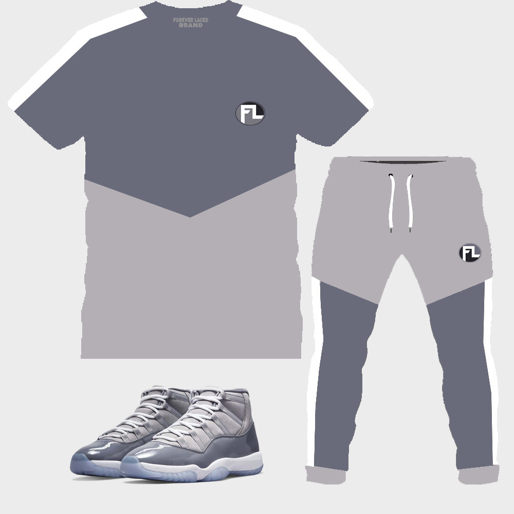 Forever Laced FL Outfit to match Retro Jordan 11 Cool Grey