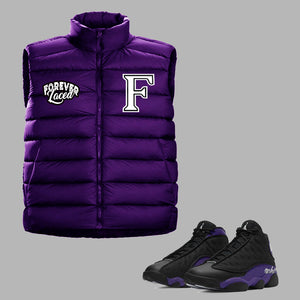 Forever Laced Bubble Vest to match Retro Jordan 13 Purple Court