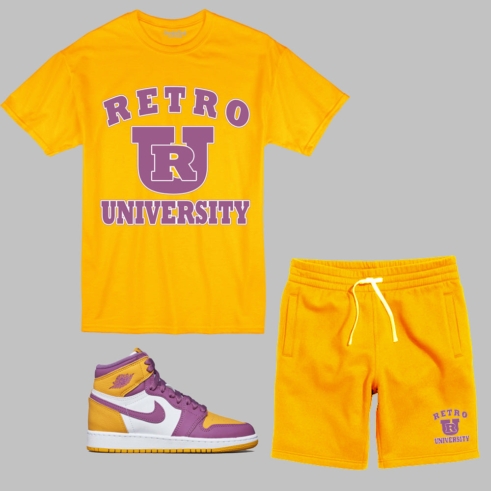 RETRO UNIVERSITY Short Set to match Retro Jordan 1 Brotherhood