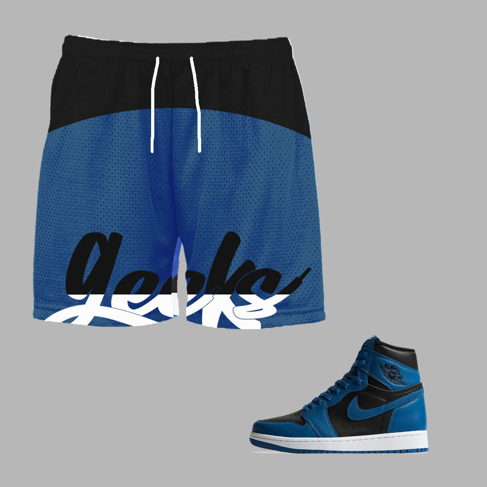 GEEKS Mesh Shorts to match Retro Jordan 1 Dark Marina Blue
