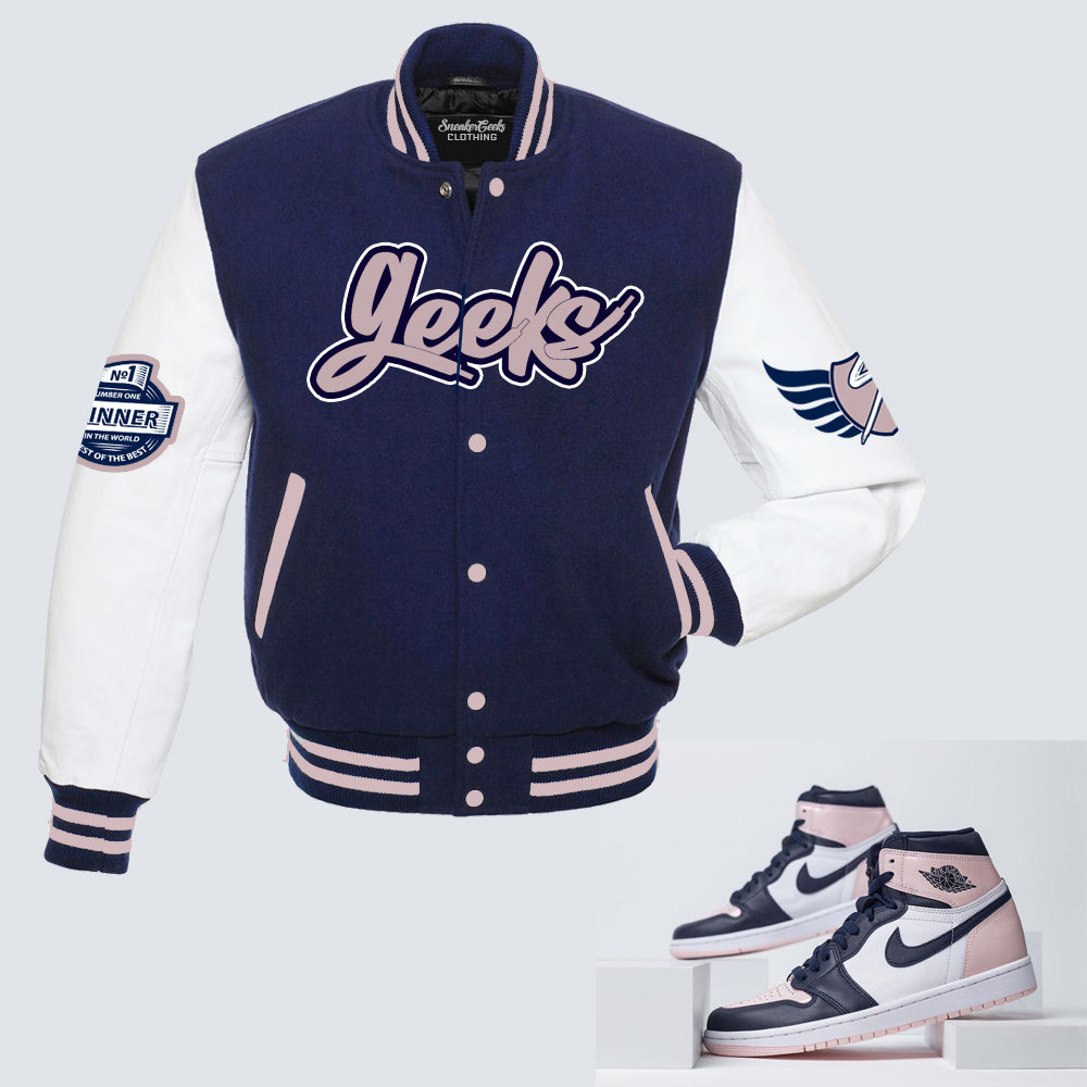 GEEKS Varsity Jacket to match Retro Jordan 1 Atmosphere Obsidian