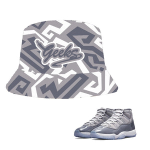 GEEKS Bucket Hat to match Retro Jordan 11 Cool Grey sneakers