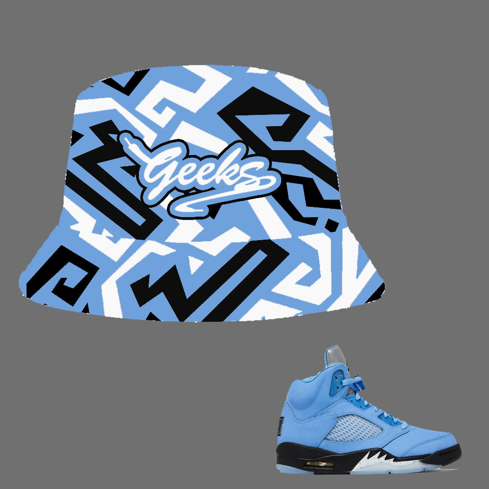 GEEKS Bucket Hat to match Retro Jordan 5 SE UNC Sneakers