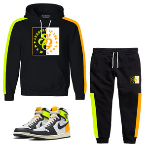 LEADERS OF THE NEW Hooded Sweatsuit to match Retro Jordan 1 Volt Gold