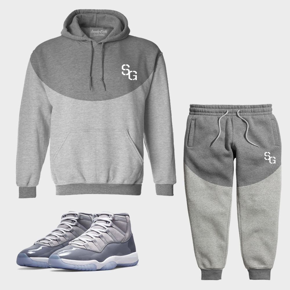 SG Hooded Sweatsuit to match Retro Jordan 11 Cool Grey