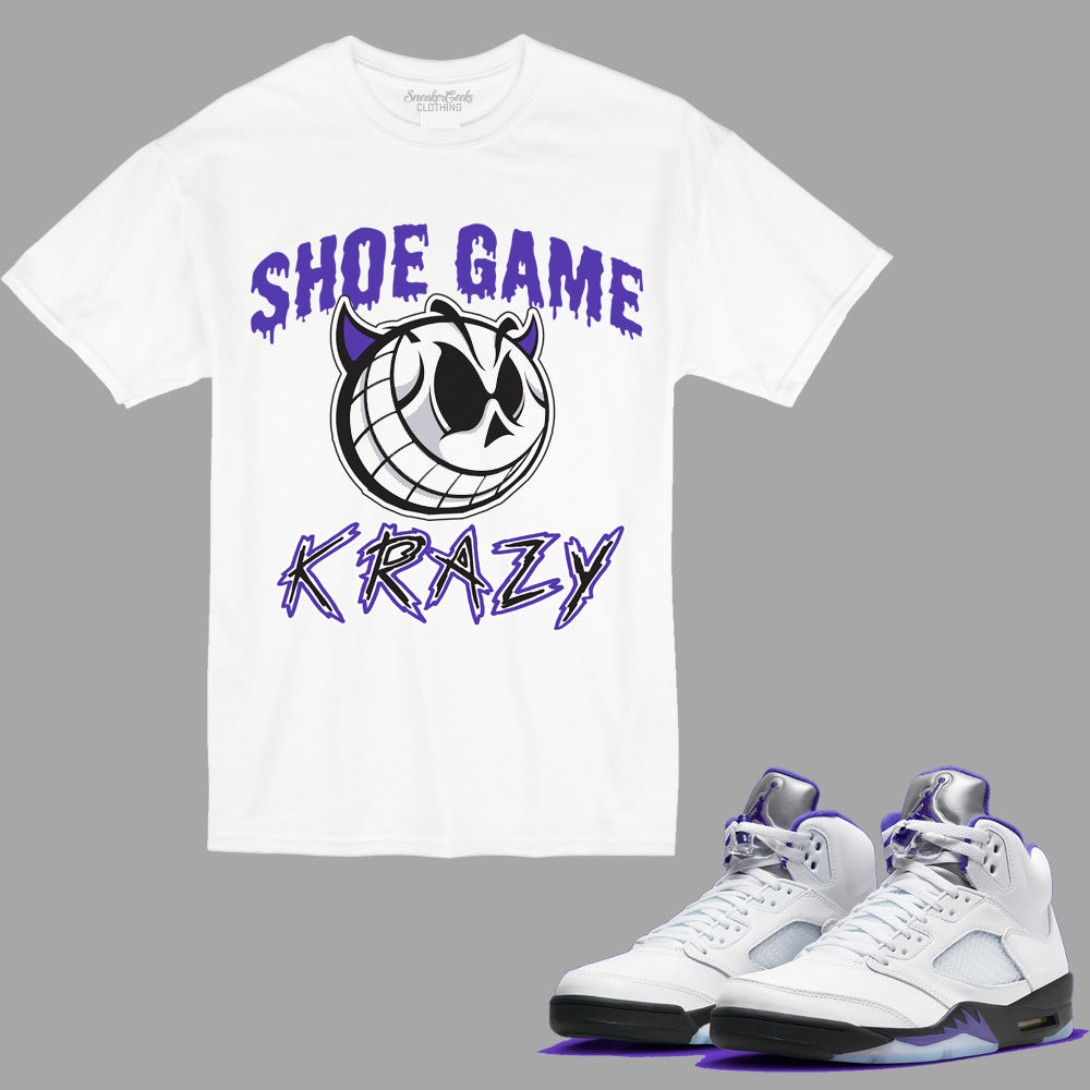 Shoe Game Krazy t-shirt to match Retro Jordan 5 Concord