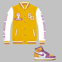 Load image into Gallery viewer, BROTHERHOOD Varsity Jacket to match Retro Jordan 1 Brotherhood
