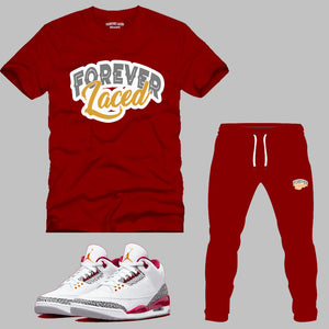 Forever Laced Outfit to match Retro Jordan 3 Cardinal Red