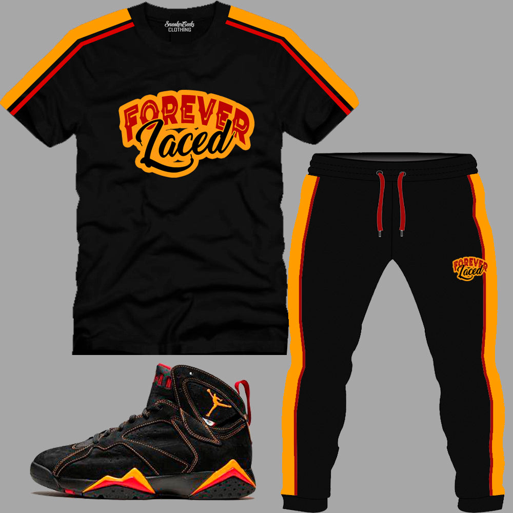 Forever Laced Outfit to match Retro Jordan 7 Citrus sneakers SneakerGeeks Clothing