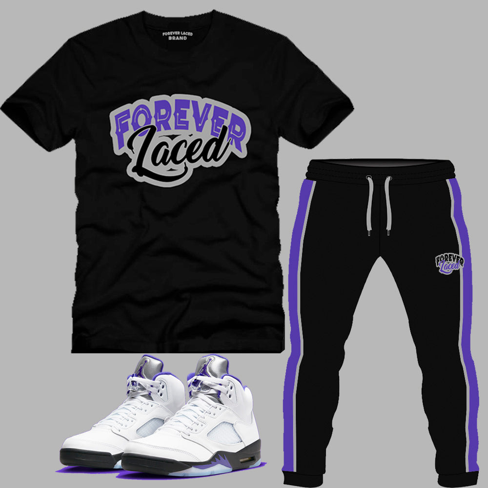 Forever Laced Outfit to match Retro Jordan 5 Concord sneakers SneakerGeeks Clothing