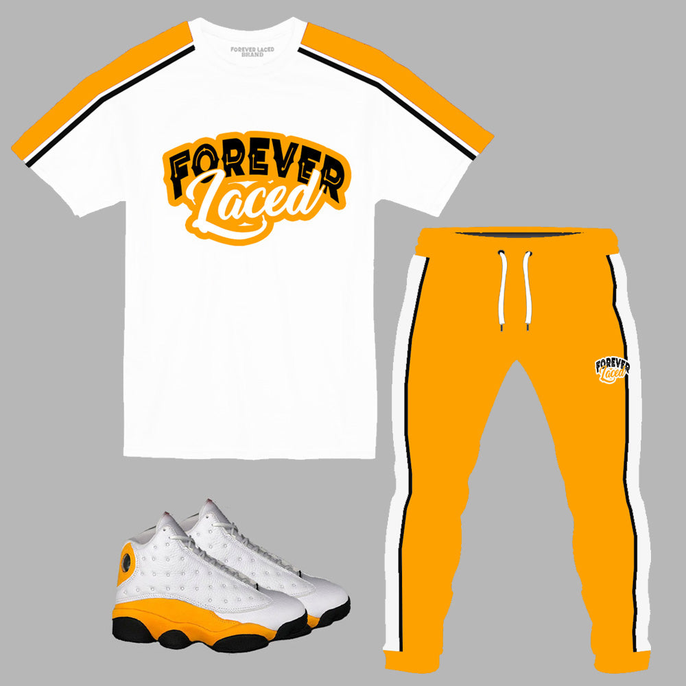 Forever Laced Outfit to match Retro Jordan 13 Del Sol sneakers – SGC