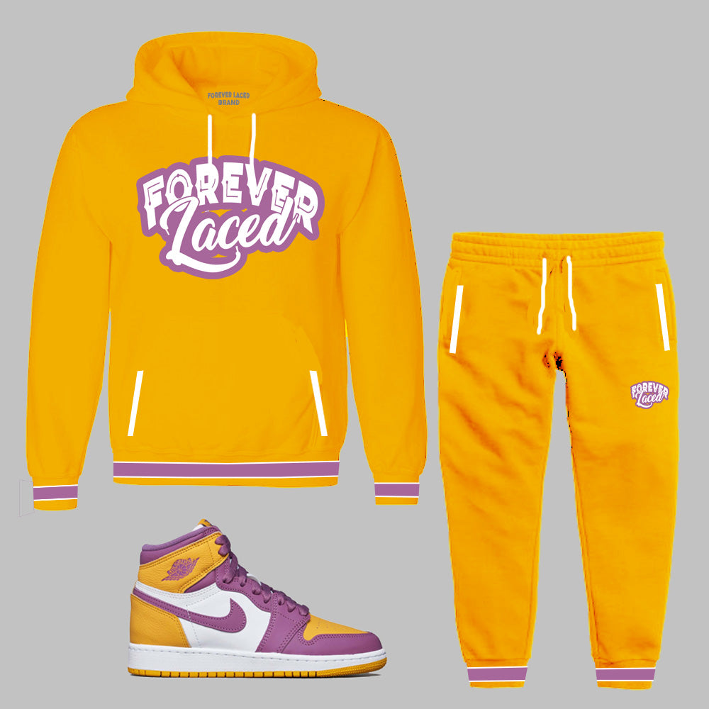 Forever Laced Hooded Sweatsuit to match Retro Jordan 1 Brotherhood