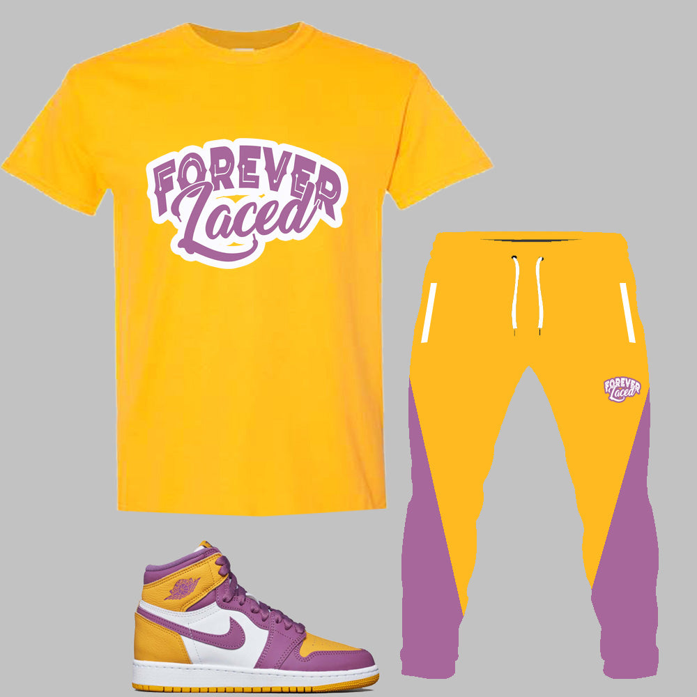 Forever Laced Outfit to match Retro Jordan 1 Brotherhood sneakers