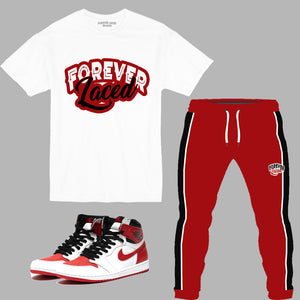 Forever Laced Outfit to match Retro Jordan 1 Heritage sneakers