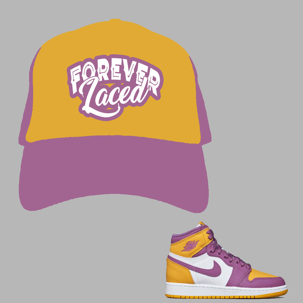 Forever Laced Mesh Trucker Hat to match Retro Jordan 1 Brotherhood