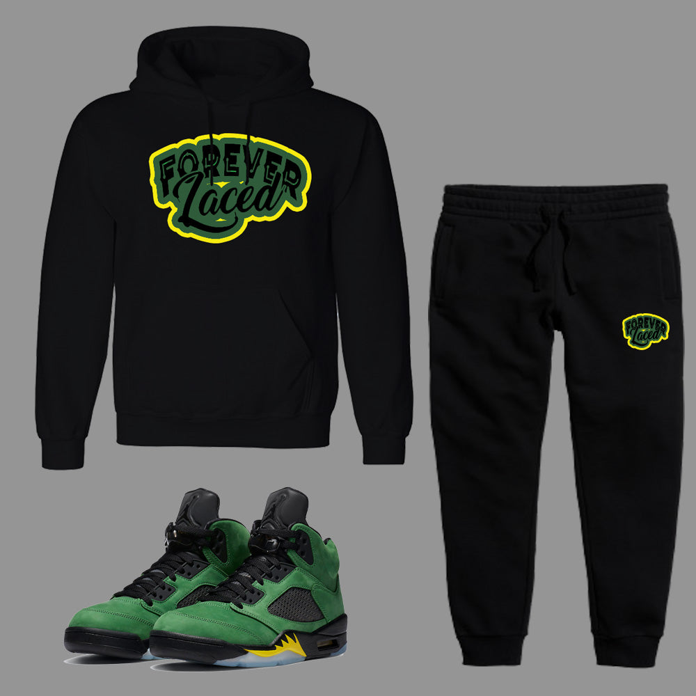 Forever Laced Hooded Sweatsuit to match Retro Jordan 5 Oregon