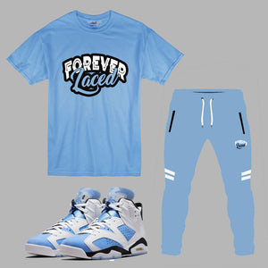 Forever Laced 1 Outfit to match the Retro Jordan 6 UNC sneakers