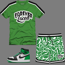 Load image into Gallery viewer, Forever Laced 1 Short Set to match Retro Jordan 1 Lucky Green sneakers
